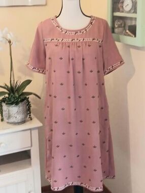 Polagram Anthropoligie Embroidered Dress